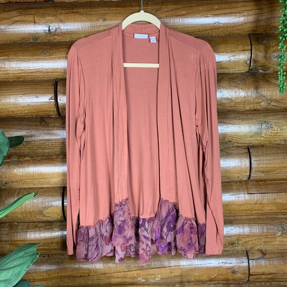 LOGO Sweaters - LOGO Lori Goldstein Women's M Flowy Cardigan